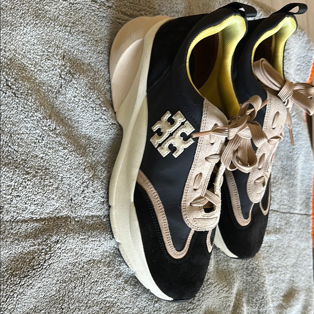 Tory Burch Black and Cream Sneakers for Effortless Style